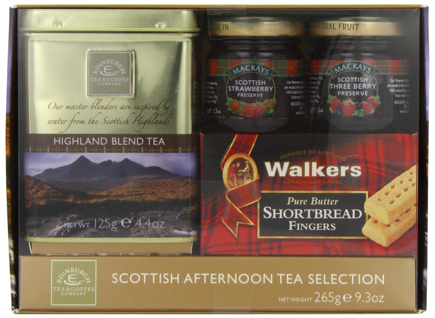 Edinburgh Tea & Coffee Company Scottish Afternoon Tea Selection, 9.3-Ounce