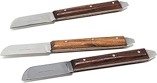 A2Z Scilab Plaster Knife Set of 3 Wax Cutting Dental LAB Instrument #12R Model Removing from Impression - Stainless Steel Blades with a Sturdy Wooden Handle