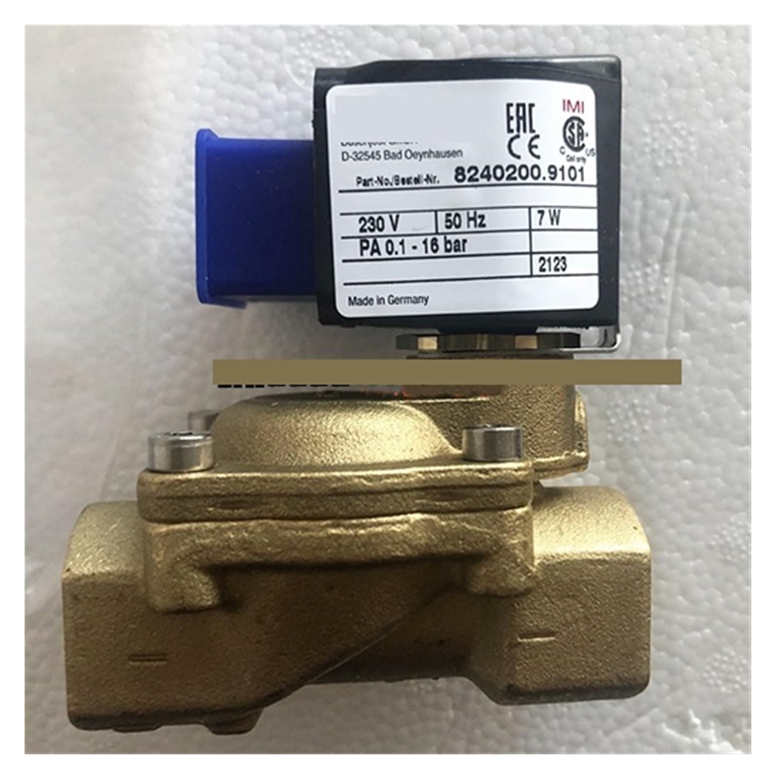 Électrovanne G1/2 8240200.9101.230.50 haute durabilité en laiton