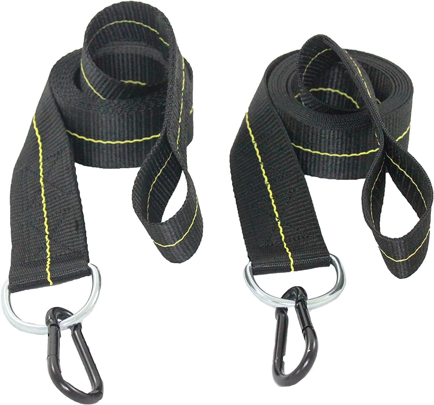 - Hammock Straps - Set of 2 Hammock Tree Straps with Heavy Duty Carabiner Clips - 2 Inch X 8 Foot Long Straps for Hammock Camping, 4,000 lb Webbing - Made in USA Black