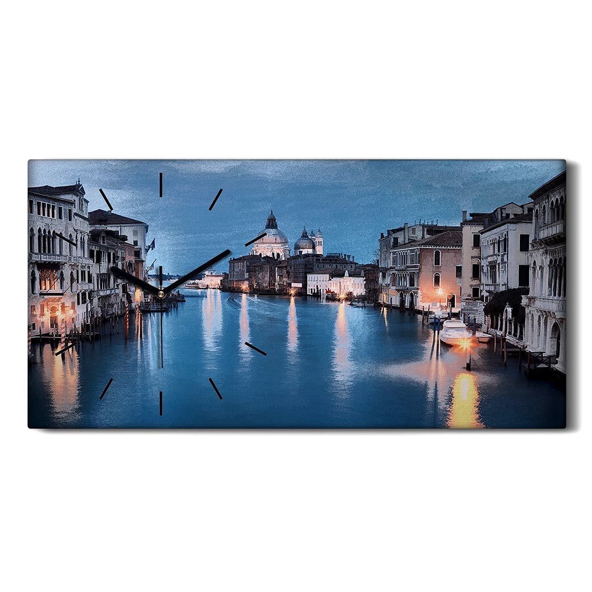 Horloge sur Toile Art Moderne Architecture de Haute Qualité 60x30cm