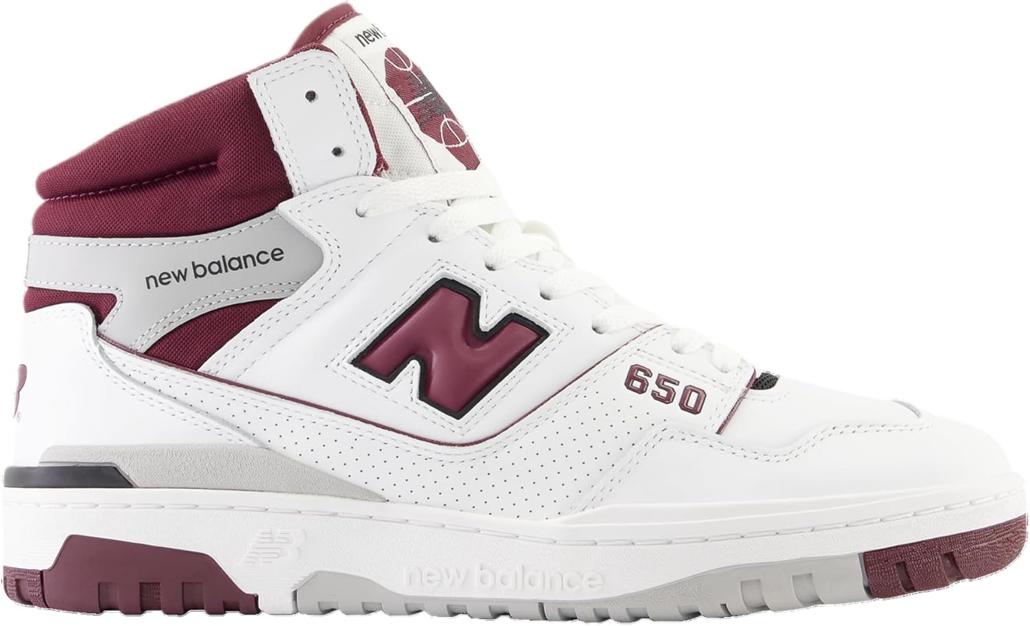White/Burgundy/Black