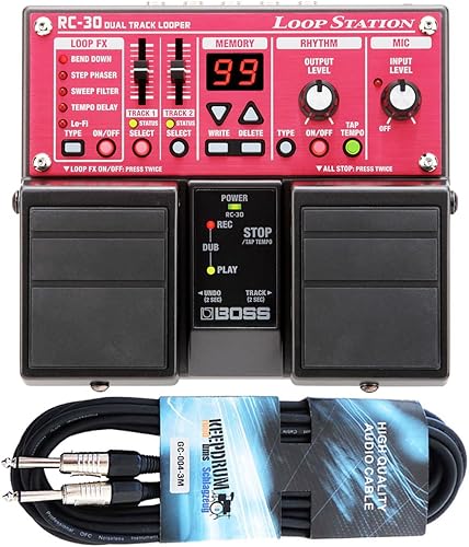 Boss RC-30 Dual Loop Station Pedal KEEPDRUM Gitarrenkabel Boss RC-30 Dual Loop Station Pedal KEEPDRUM Gitarrenkabel