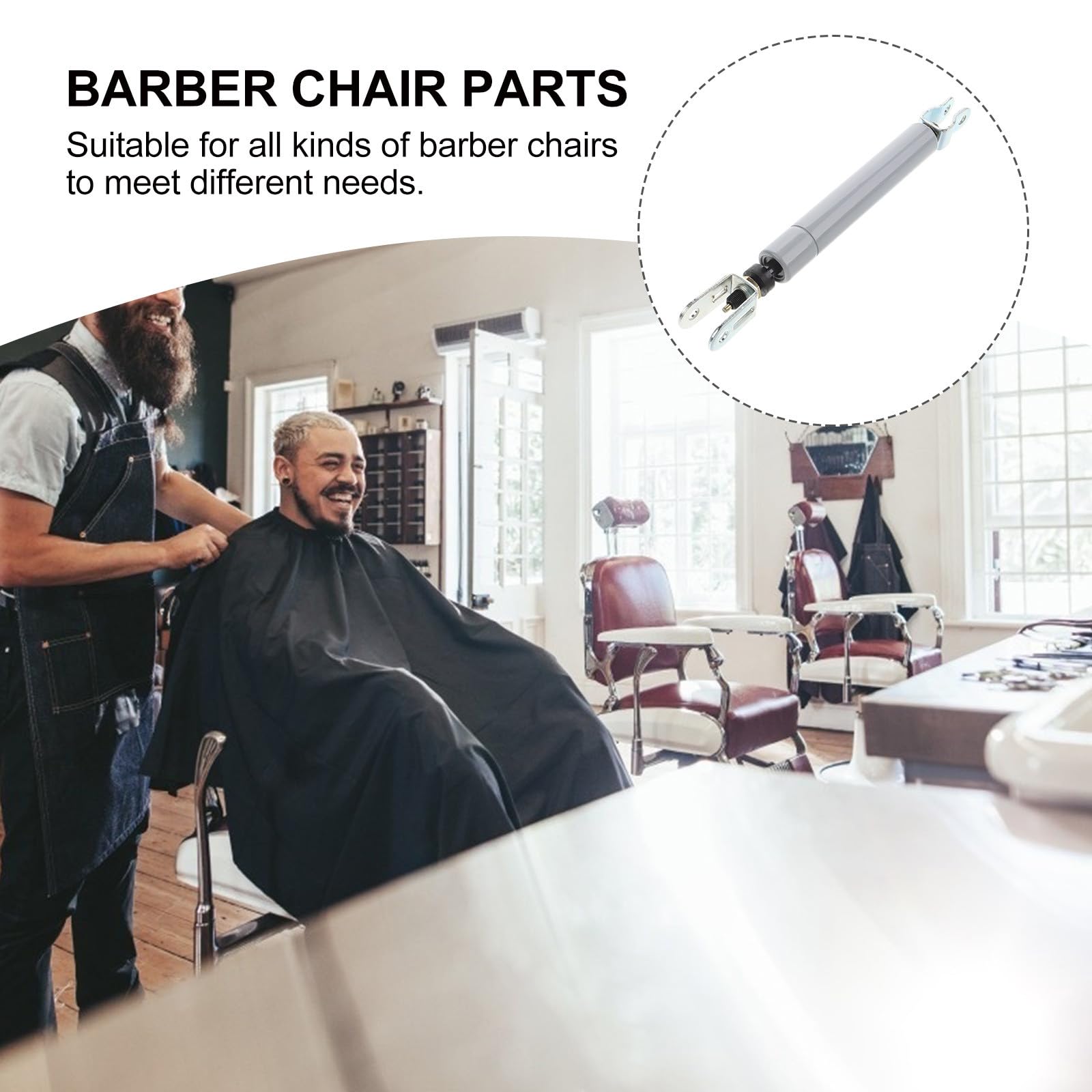 Ersatzteile für Friseurstuhl Gasdruckfeder Stange aus Eisen mit Hydraulischer Stuhlverstellung für Friseursalon und Barbershop Zubehör