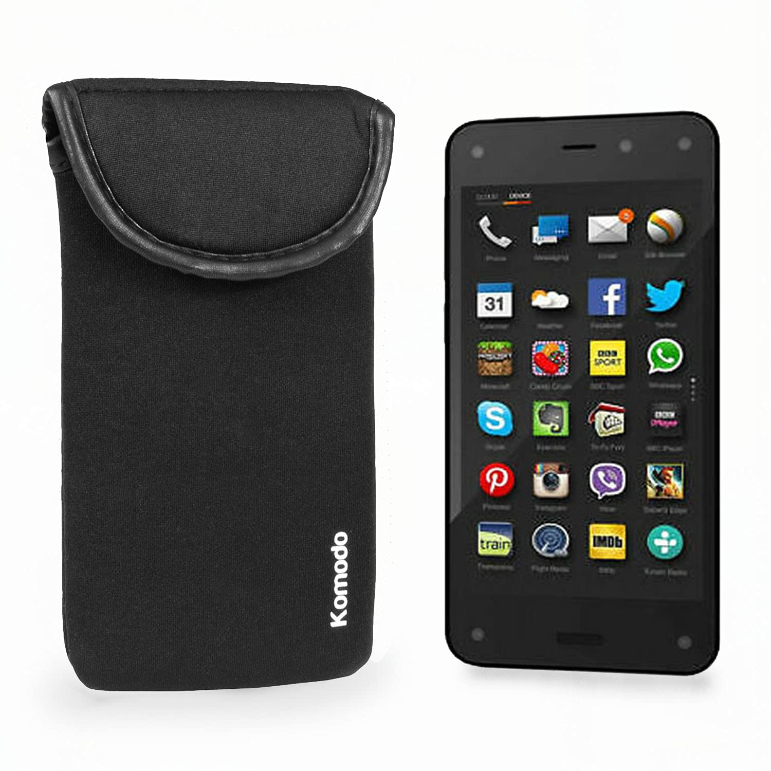 KOMODO Neoprene Pouch Case for Amazon Fire Phone/Sock/Pocket/Slim Cover/Shock/Sleeve/Skin
