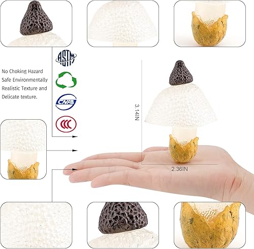 Miniatura 3 de GUFOPONAS Juguetes de plástico realistas, 8 piezas de juguetes para plantas para niños, cubos sensoriales de aprendizaje, figuras de alimentos