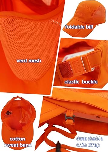 Miniatura 4 de LLmoway Sombrero de pesca con protección solar para hombre, mujer, niños, safari, de secado rápido
