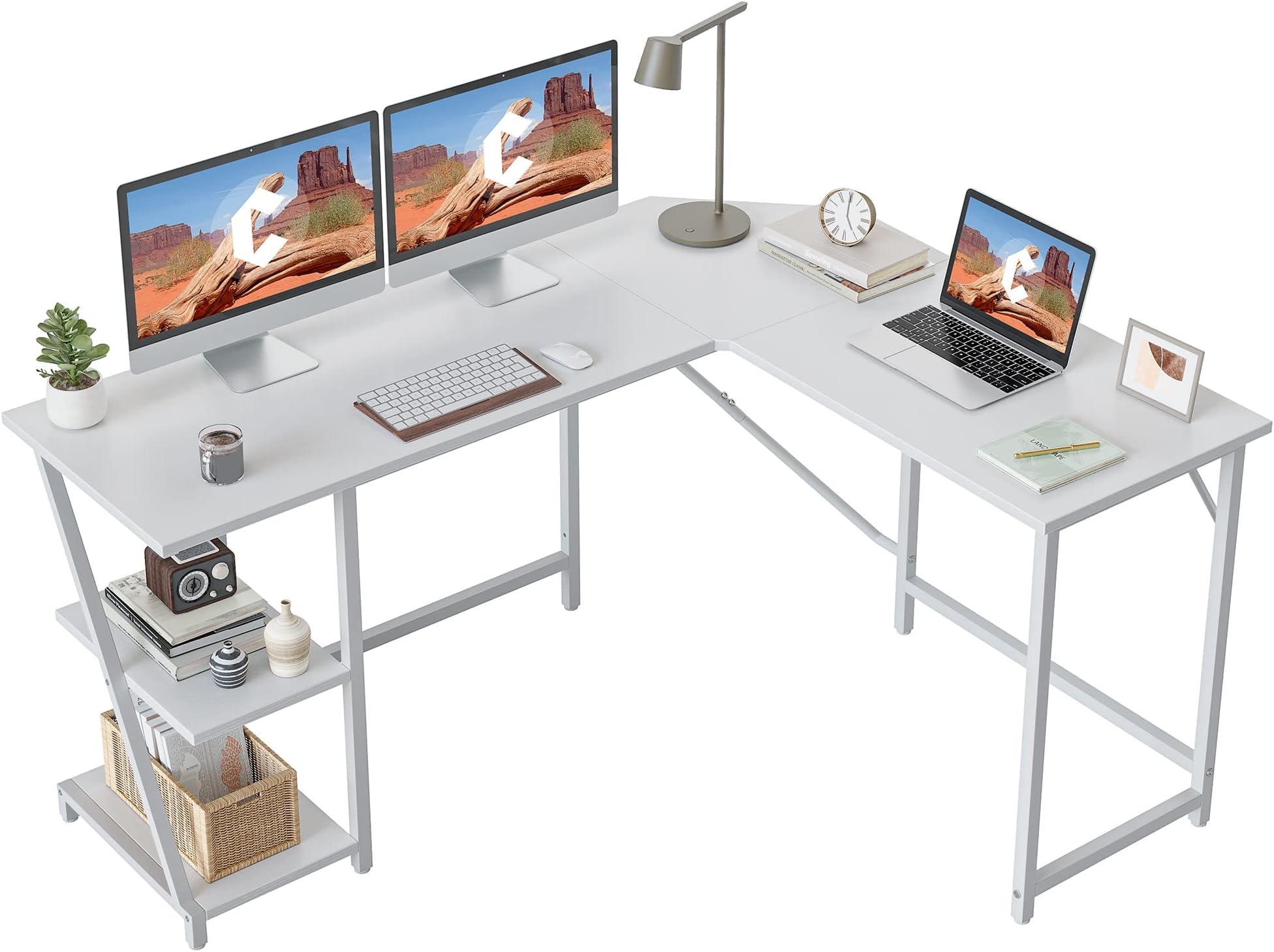 Bureau d'angle Gaming en Forme L-170*120 cm Bureau Angle d'Ordinateur
