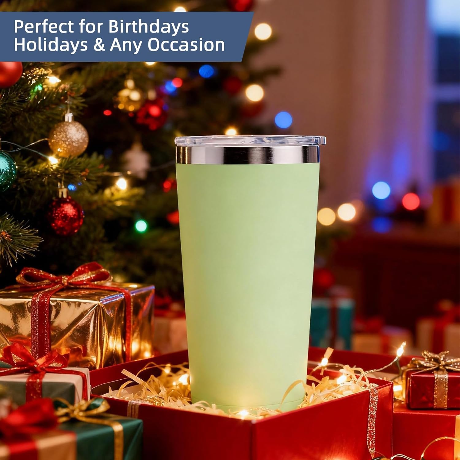 GGQ 20oz Travel Coffee Tumbler Food-Grade 304 Stainless Steel Vacuum Insulated Double Wall Leak-Proof Lid Reusable Straw Hot and Cold Drinks Cup Holder Friendly (Lavender) - Image 6