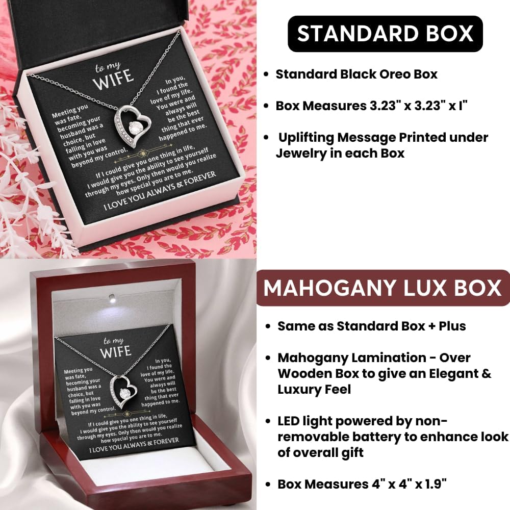 romantic christmas gifts for wife - Forever Love Necklace visible