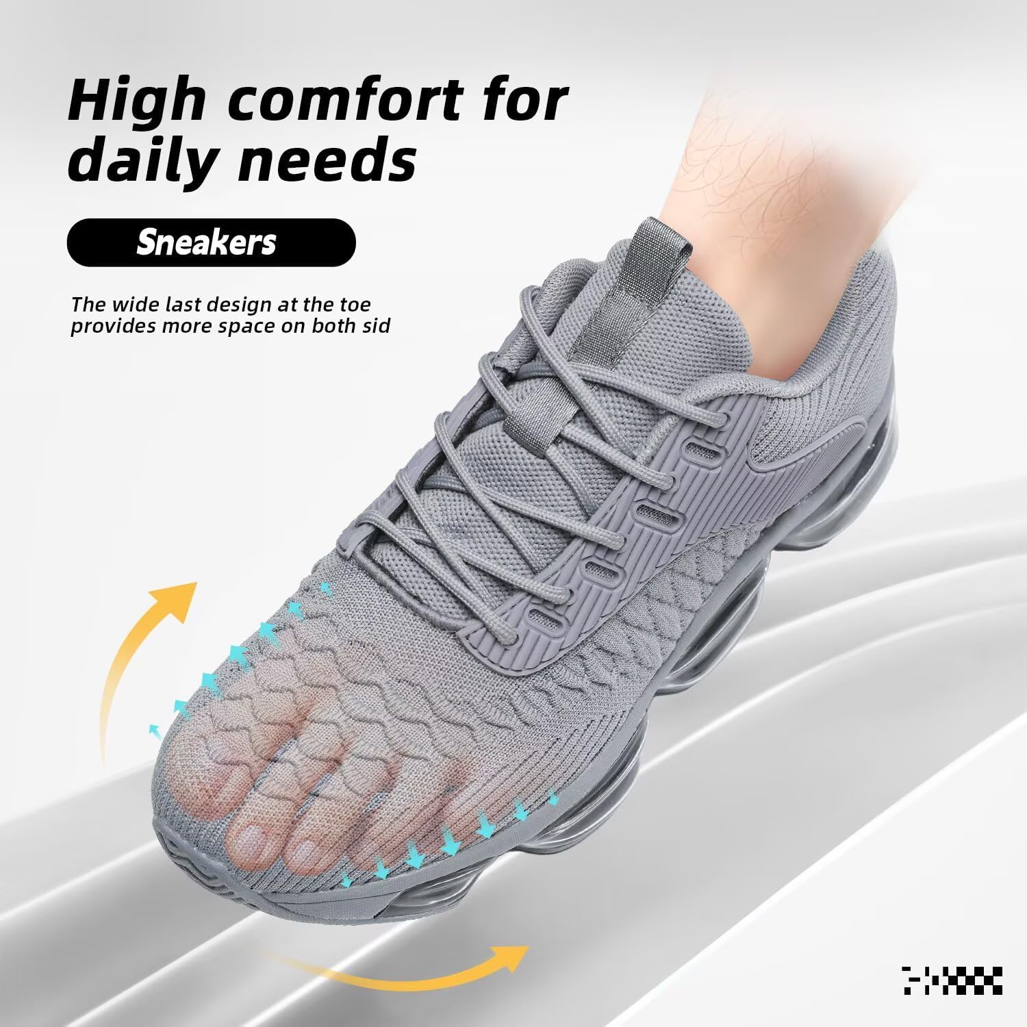 Mens Running Shoes Air Low Top Comfort Walking Lace Up Sneakers Breathable Fashion Tennis Sport Gym Fitness Cross Trainers - Image 4