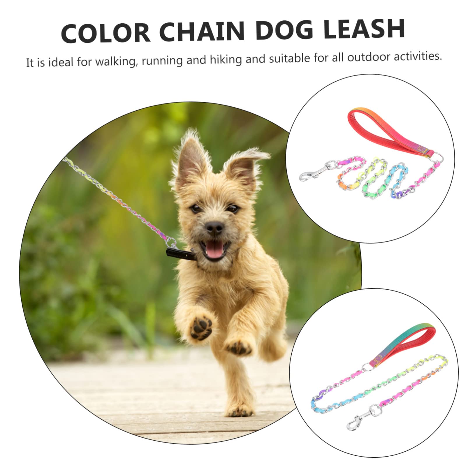 Kisangel 2piezas Correa De Perro Resistente Al Desgaste Cadena para Mascotas Accesorio Práctico para Cachorros para Paseos y Entrenamiento