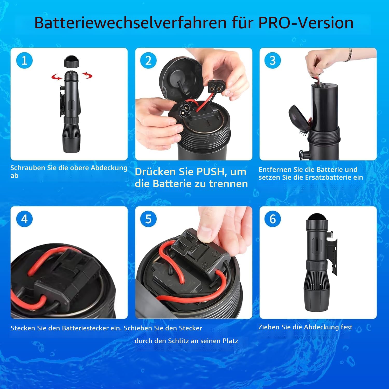 900W Unterwasser-Scooter - Dual 16AH Abnehmbare Batterien, High-Speed Elektrische Flosse für SUP, Kajak, Paddle Board, Schnorcheln & Tauchen, IPX8 Wasserdicht