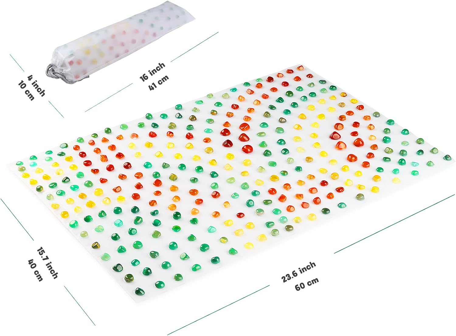 BYRIVER Stone Acupressure Mat for Neck Back Pain Relief, Foot Massage Acupuncture Mat, Reflexology Tools for Feet, Relieve Stress Anxiety Muscle Fatigue Gift for Men Women 15.7"*23.6": Health & Personal Care
