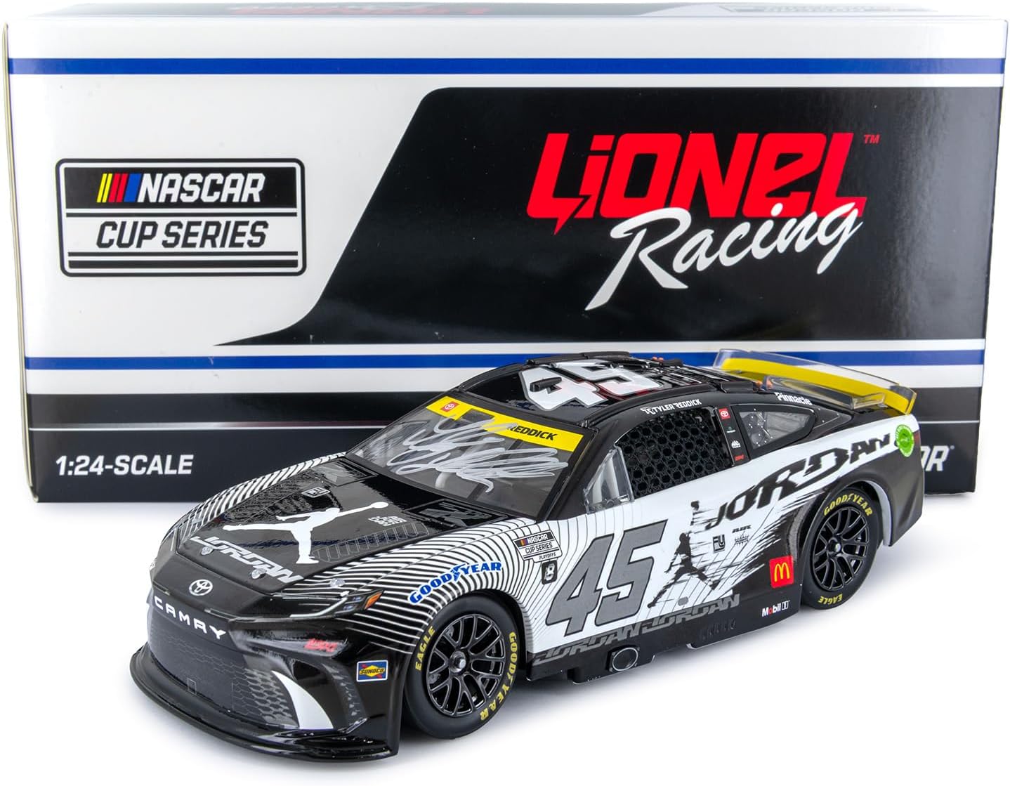 Lionel Racing Tyler Reddick Autographed 2024 Jordan Brand Black ARC Diecast Car 1:24 Scale