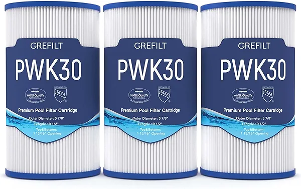 Grefilt 31489 Hot Tub Filter Replacements for Hot Springs Spa Filters, PWK30, Unicel C-6430, Filbur FC-3915, 71825, 73178, 73250, P/N0969601, 30 sq.ft. 3-Pack