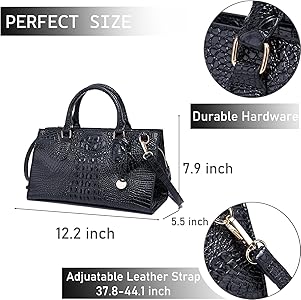 Amazon.com: Makcr Joacbv Crocodile Pattern Gradient Top Handle