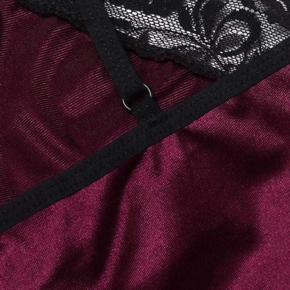 Vêtements Techniques Et Spéciaux Érotisme Sexe Et Sensualité Été Sexy Chemise De Nuit en Dentelle Solide Col en V Babydoll Lingerie Sexy Lagre Taille Robe Courroie Vêtements De Nuit pour Les Femm