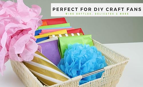 Miniatura 6 de Papel de seda para regalo Flexicore Packaging, tamaño 38x50 centímetros, libre de ácido, en paquetes, manualidades, hazlo tú mismo.