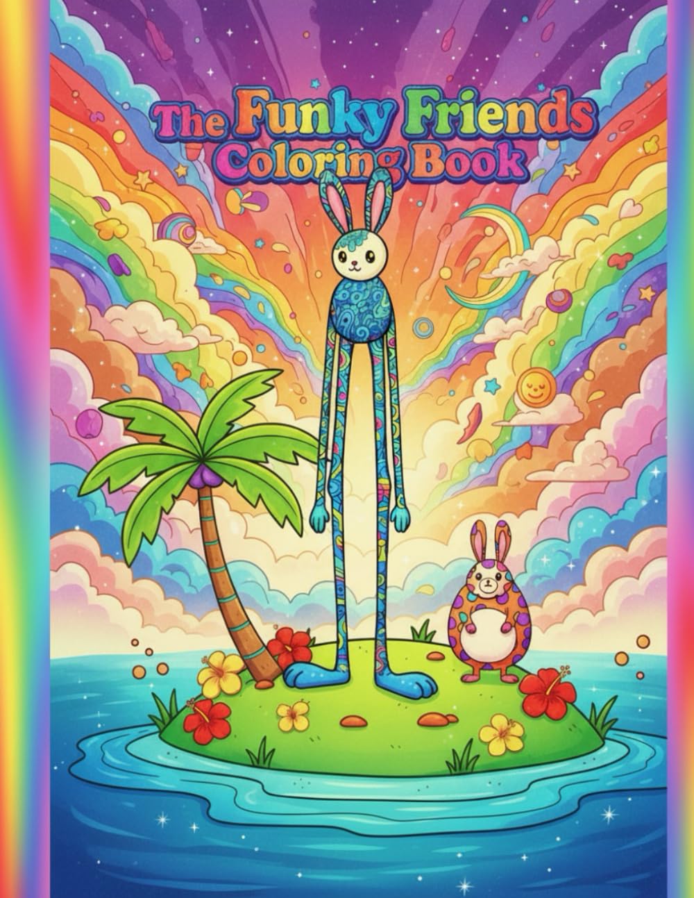 The Funky Friends Coloring Book: 50+ drawings, funky and original illustrations, Adult coloring book, Funny drawings, Imaginary animals, Fun & easy drawings