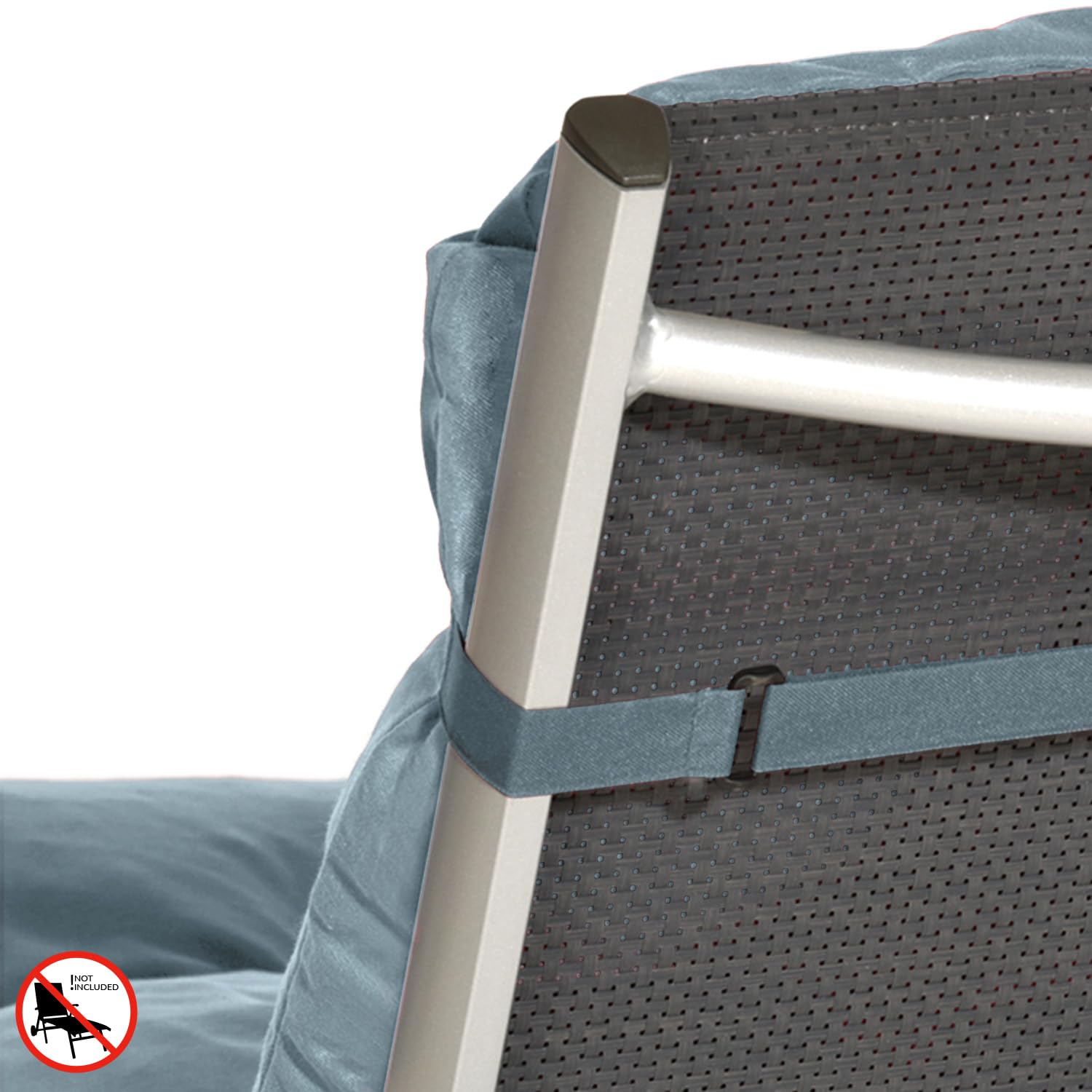 Beautissu Cuscino per Sdraio da Esterno 190x60x8 cm – Cuscino per Lettini Prendisole Blu Tortora Mobili da Giardino ideale in Spiaggia Giardino Balcone – Flair RL