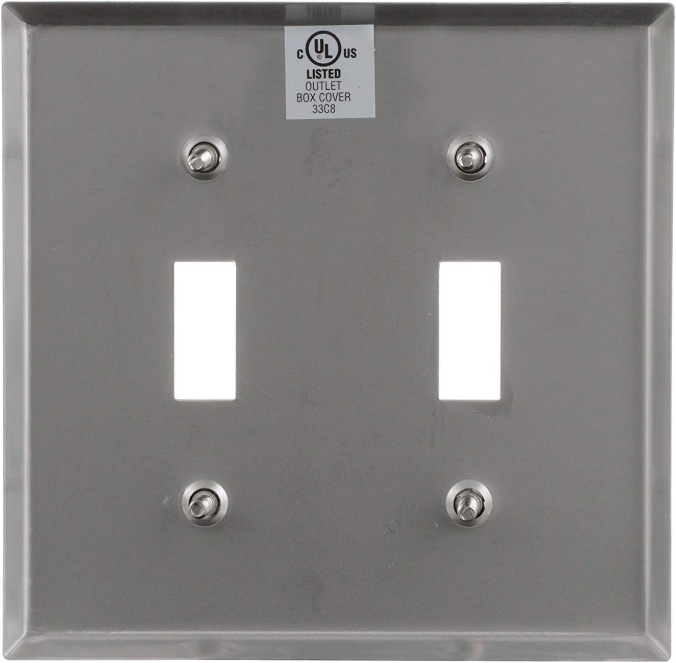Eaton 93072 2-Gang Stainless Steel Switch Plate