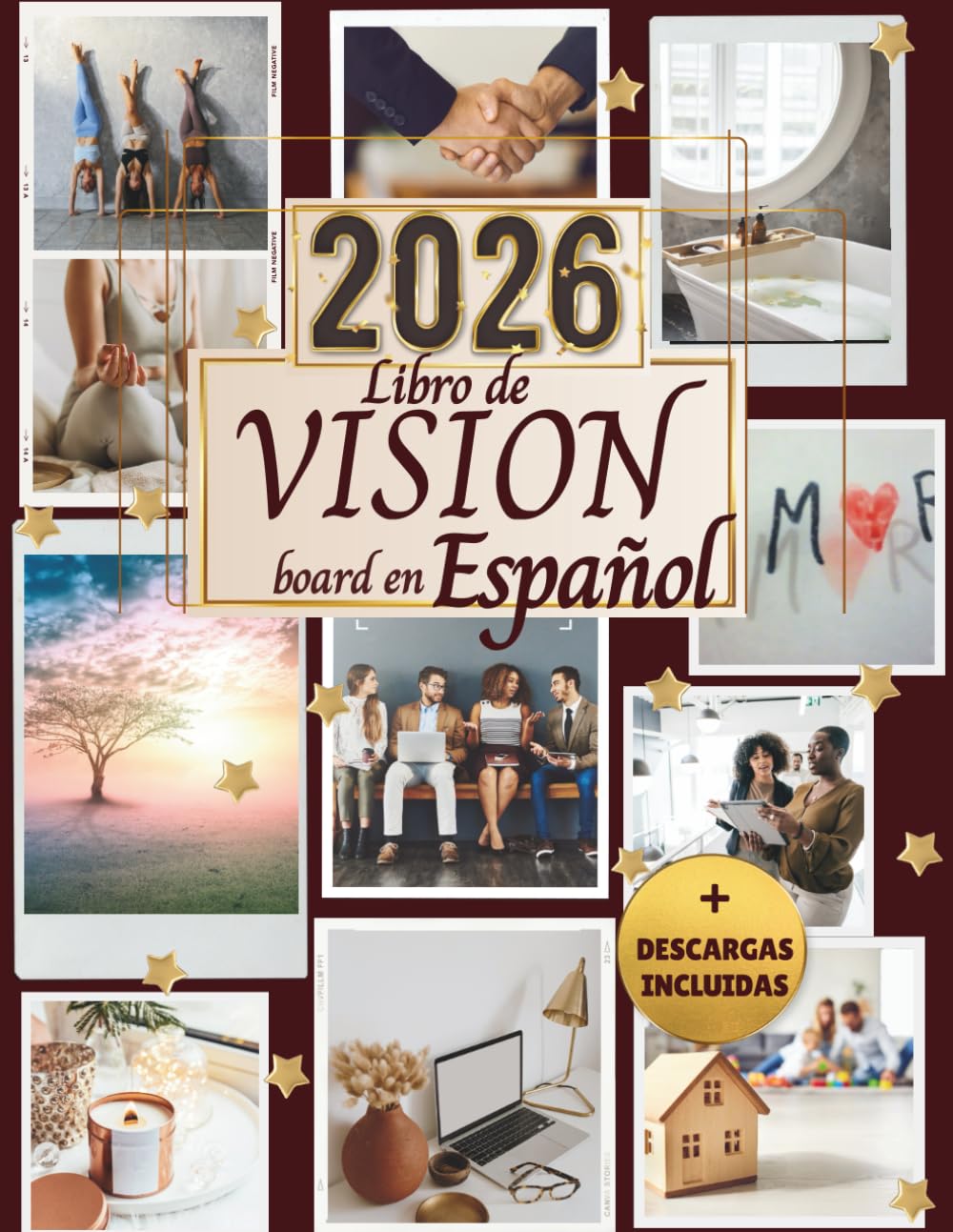 Libro de Vision Board en Español: Crea tu Tablero de Sueños con Afirmaciones, Imágenes Estéticas, Recortes de Manifestación y Frases Motivacionales para Mujeres y Hombres