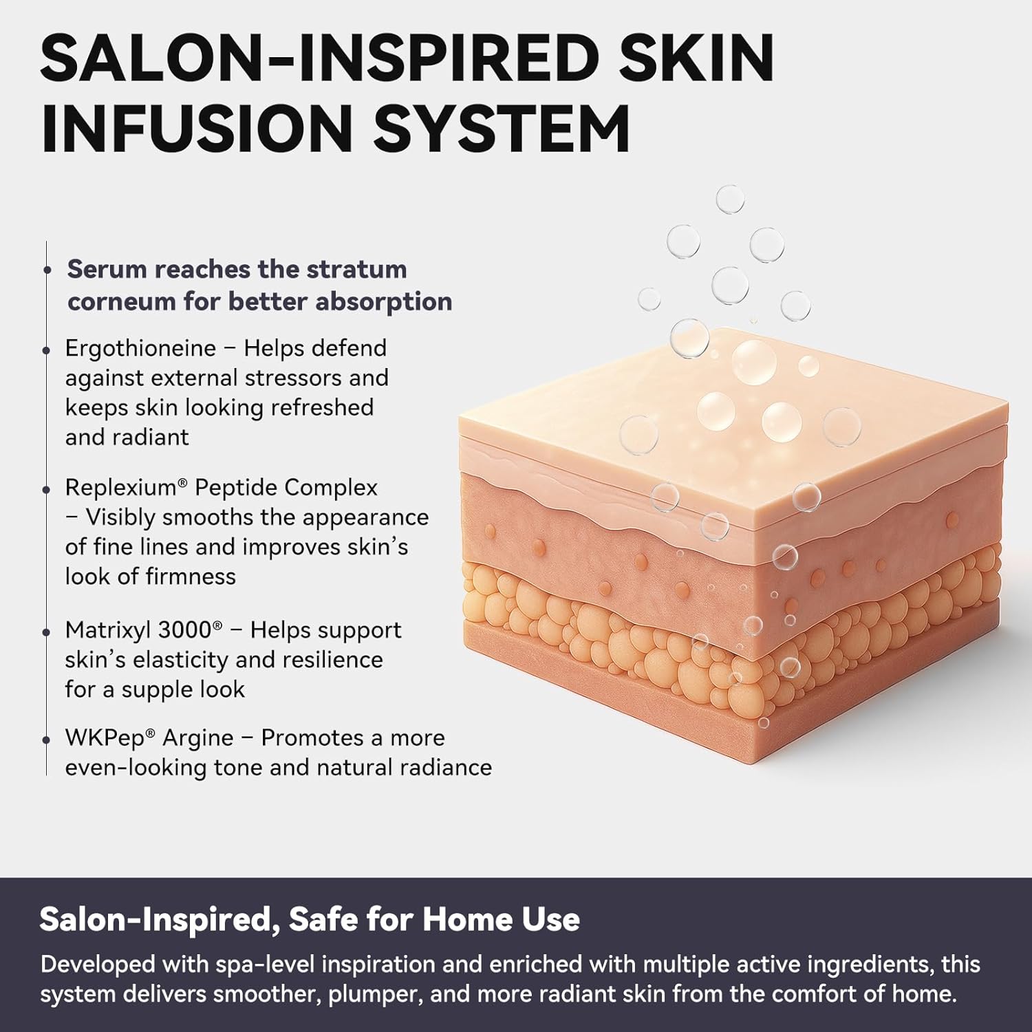 Styirl Micro Infusion System for Face – Hydrating Serum with Hyaluronic Acid & Peptides, Firmer Radiant Skin, Face Serum and Stamp 0.25mm (1-Month Supply) - Image 2