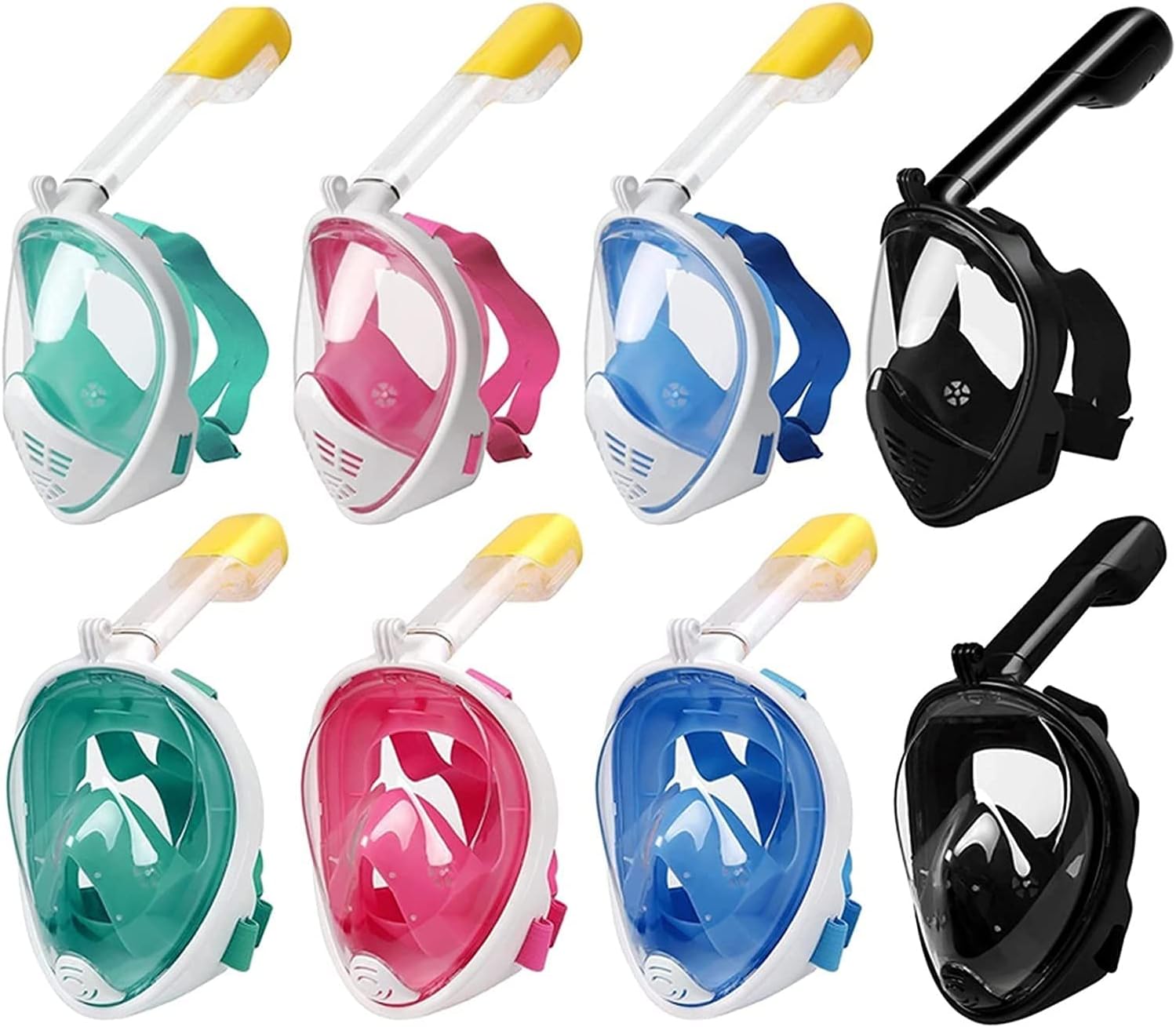Snorkel Mask for Adult Kids Diving Mask Underwater Scuba Anti Fog Full Face Snorkeling Mask,180° Panoramic Ultra-Clear Wide View Snorkel Mask for Adult Kid