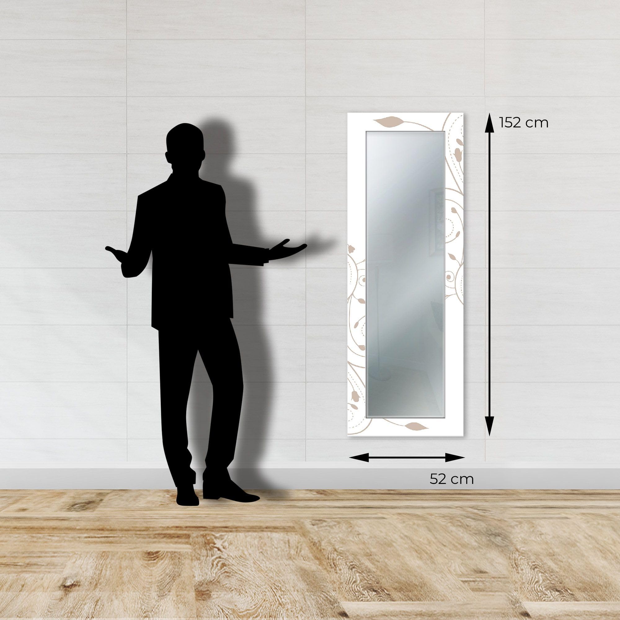 LUPIA - Specchio da Parete MIRROR BRILLANT cornice decorata con Glitter