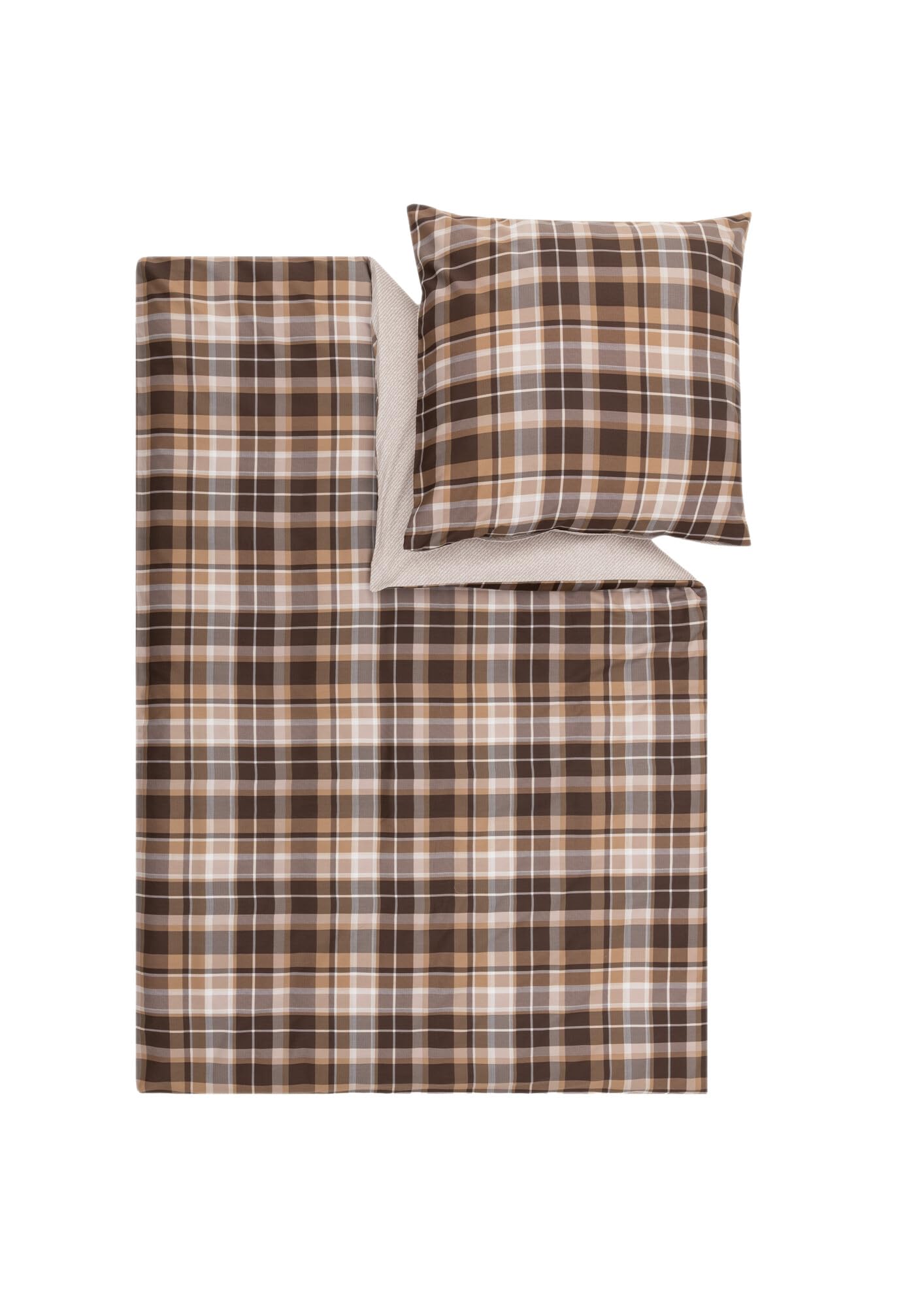 s.Oliver Bettwäsche 100% Baumwolle 135x200 cm braun - Mako Satin