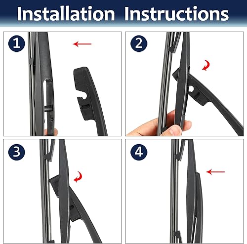 Miniatura 5 de X AUTOHAUX Juego de brazo de limpiaparabrisas trasero para Nissan X-Trail 2007 2008 2009 2010 2011 2012 2013