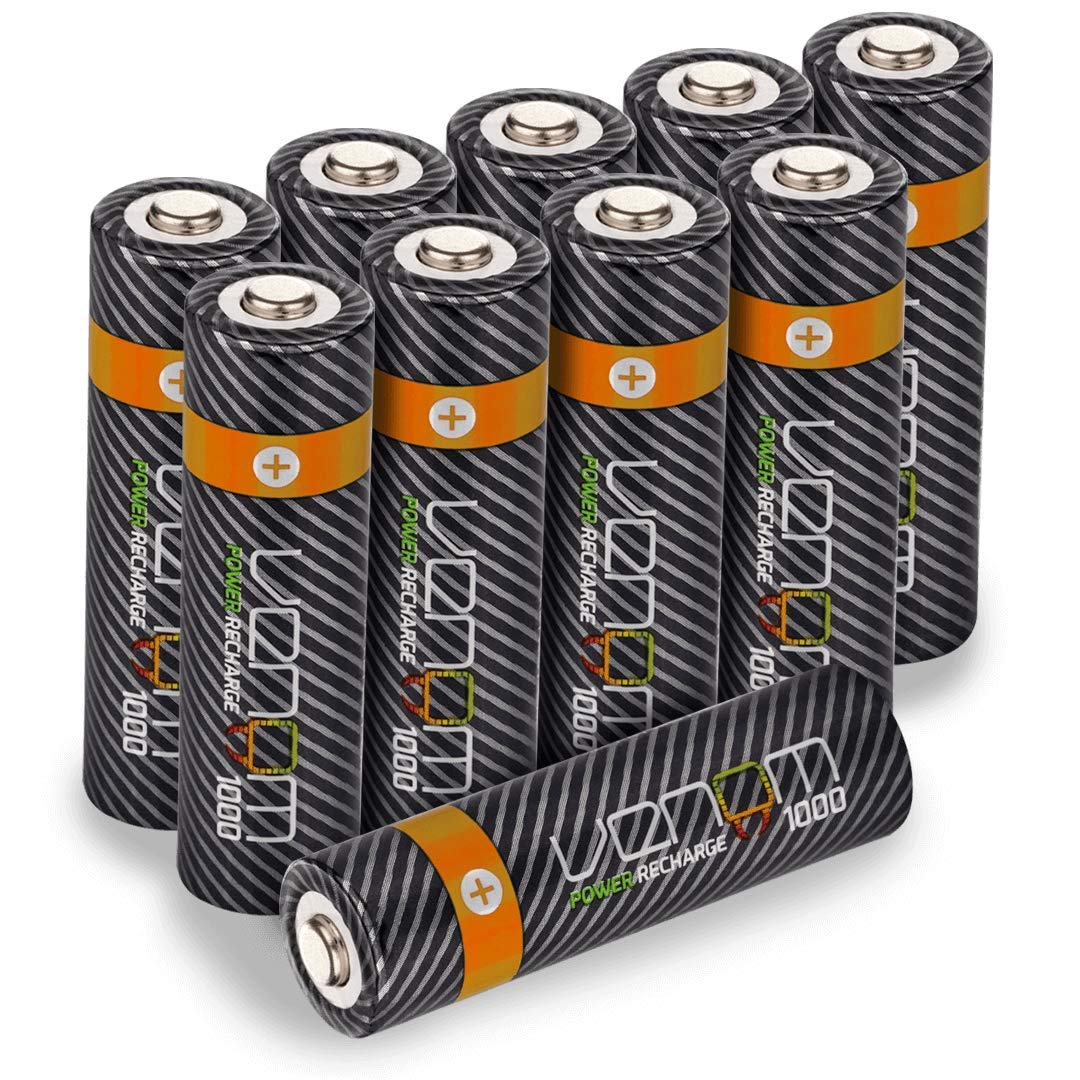 Venom Power Recharge - 1000mAh Rechargeable AA Batteries (10-Pack)