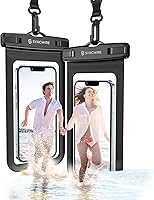 Vista 8 de Syncwire Funda impermeable para teléfono paquete de 2 Funda universal IPX8 impermeable para teléfono con cordón compatible con iPhone 131211 Pro XS