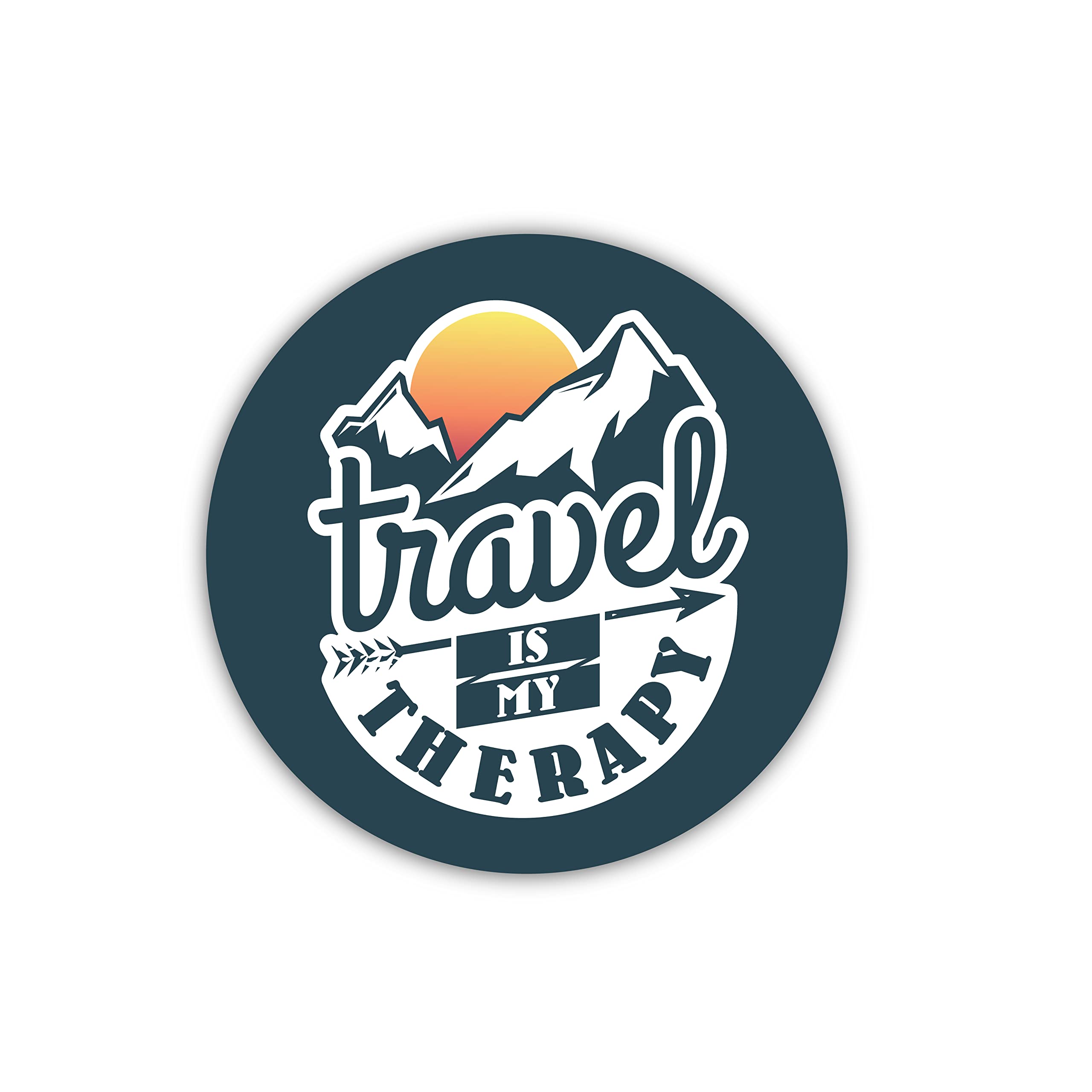 VVWV® Travel is My Therapy Quotes Fridge Magnets for Refrigerator Home & Kitchen Decor Couple Gift Items Wooden Fridge Magnet L X H 3 X 3 Inch