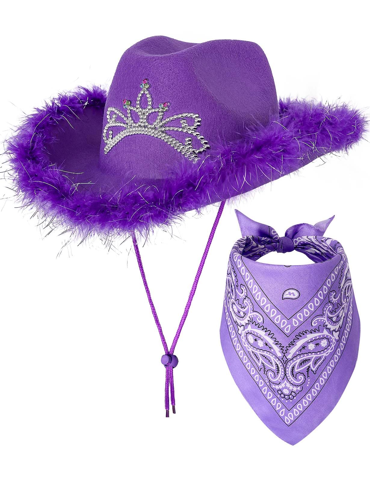 Funny World Western Cowboy Hat for Women, Tiara Cowgirl Hat