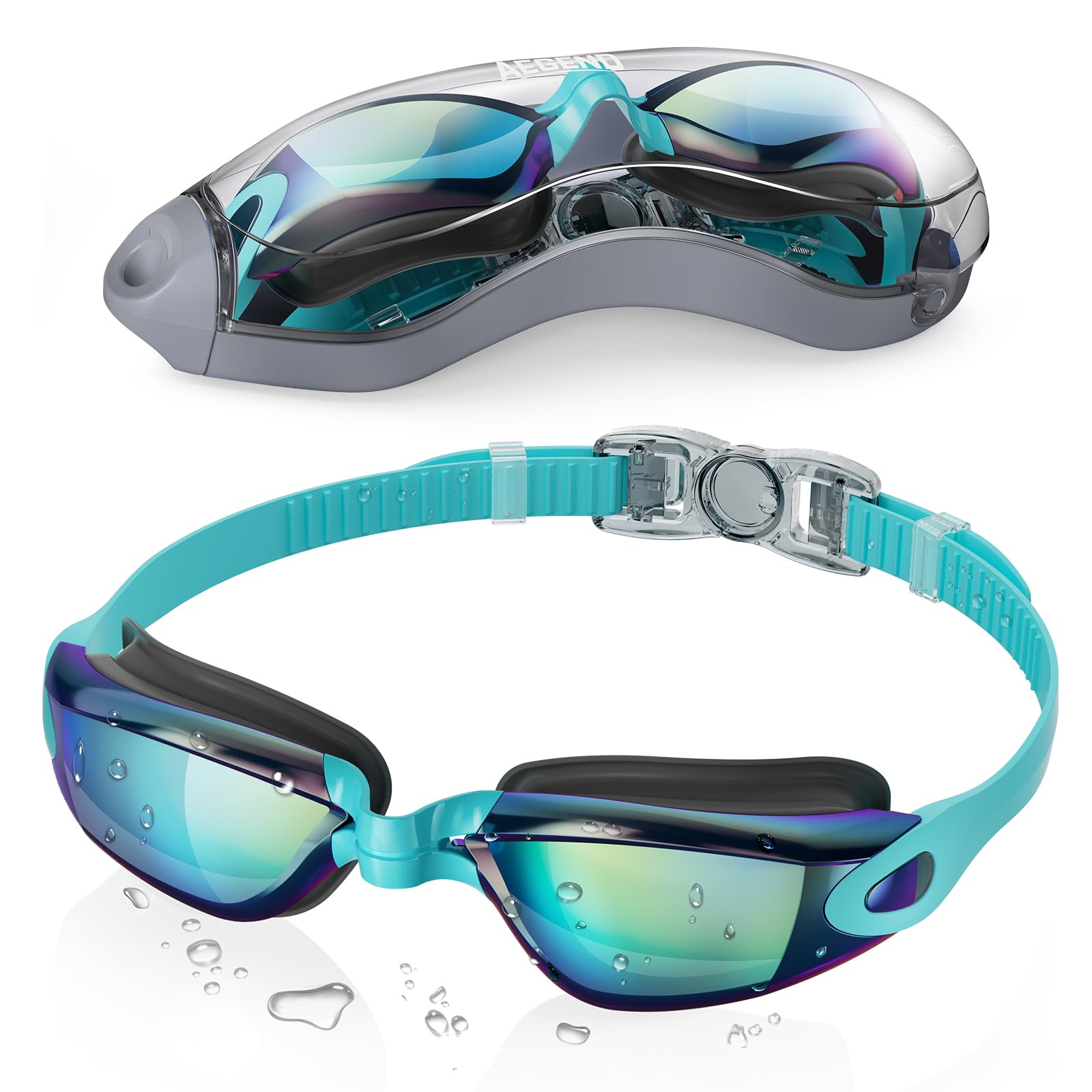 Aegend Swim Goggles, Swimming Goggles No Leaking Full Protect Adult Youth