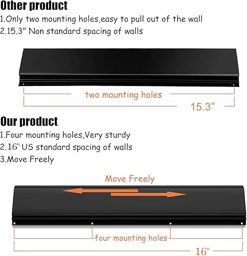 Miniatura 4 de Dirza Estante de almacenamiento de bicicleta de 68 pulgadas con protectores de pared para neumáticos de bicicleta, soporte de pared para 6