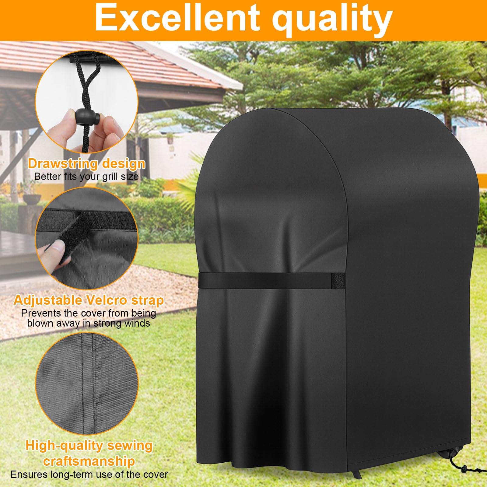 Pokrowiec na grill zewnętrzny 67 x 77 x 110 cm pokrowce na grilla, wodoodporne pokrowce na grilla na zewnątrz odporne na rozdarcia i promieniowanie UV plandeka ochronna do grilla