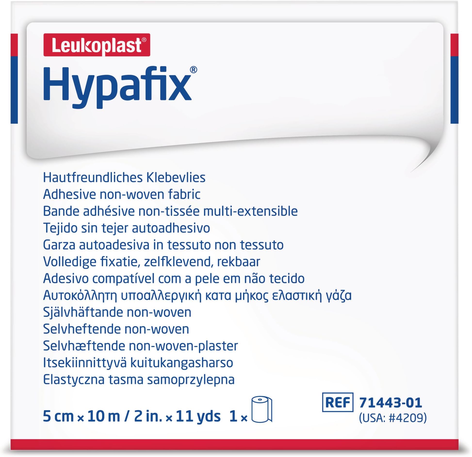 Hypafix Flexible Wide-Area Fixation - for Securing Devices and Wound Dressings - 2 in x 11 yds, 1 Roll
