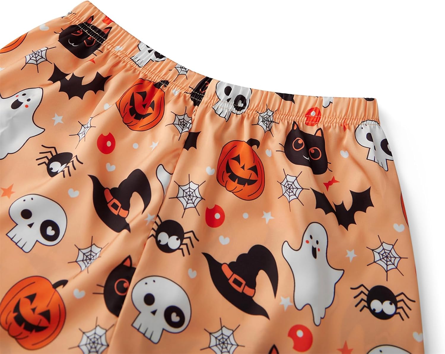 Miqil Women Cute 2 Piece Pajama Set Y2K Halloween Print Button Down Short Sleeve Shirt Shorts Loose Fit Casual Loungewear - Image 5