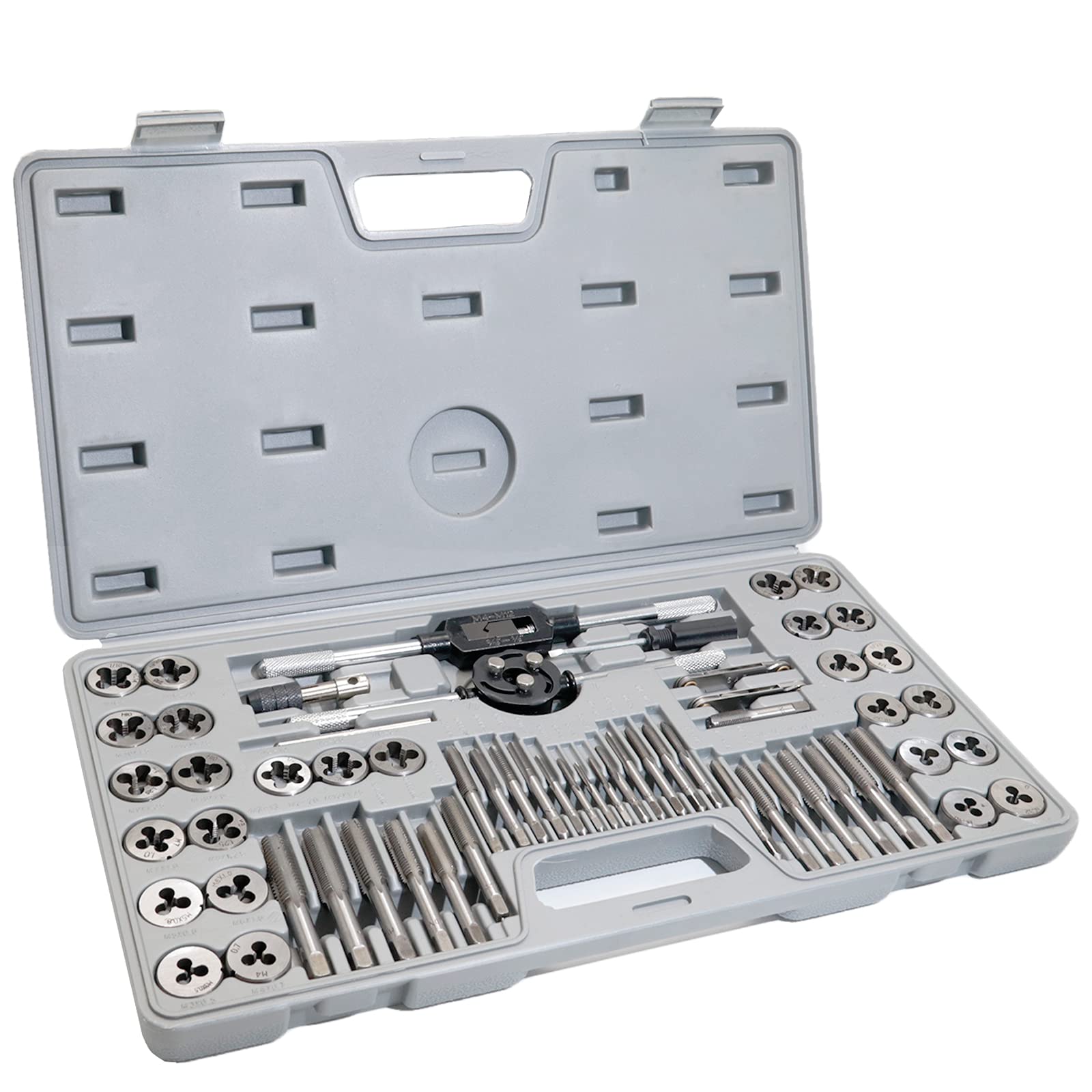 Buy 60 Piece Metric & SAE Standard Threading Tap and Die Tool Set with