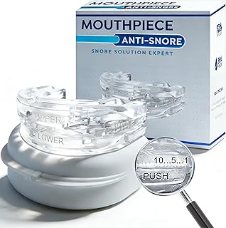 Schnarchstopper Aufbissschienen,anti schnarchschiene,Beißschiene Nacht Gegen Zähneknirschen und Schnarchen Männer Frauen,Verstellbarer Schlafapnoe-Mundschutz,anti schnarch schiene Ergonomisch