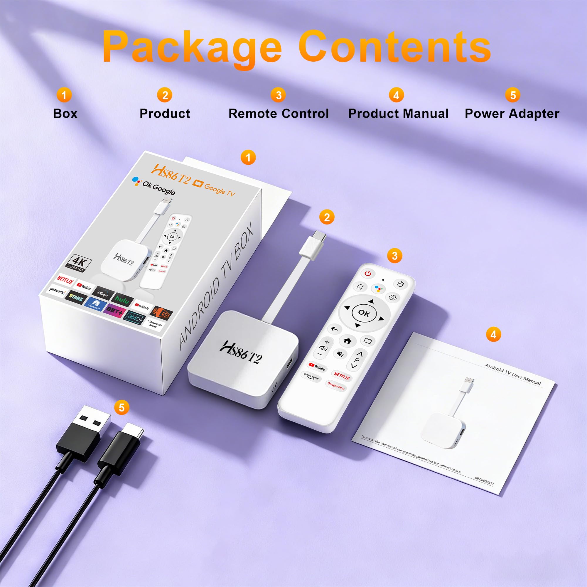 Android 14.0 TV Stick,2026 TV Stick 2GB 16GB | RK3518 Quad-Core 32bit Cortex-A53 Chipset e Mali 450 MP2 GPU Supporti 2.4G/5G Dual Band WiFi Bluetooth5.4 4K Ultra HD