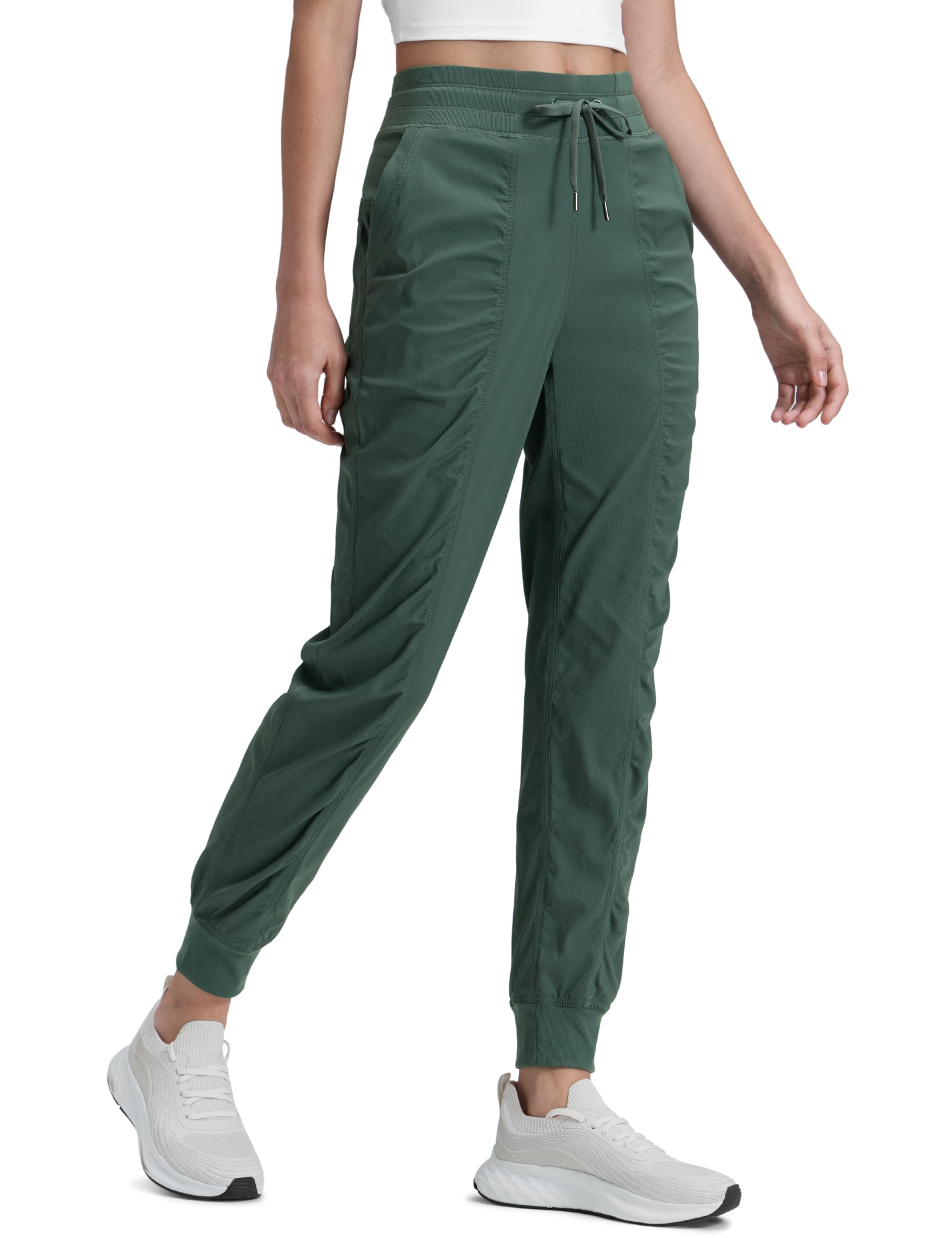 CRZ YOGA Lightweight Workout Joggers for Women 26"/28.5"/30.5" - Outdoor Running Casual Pants with Pockets