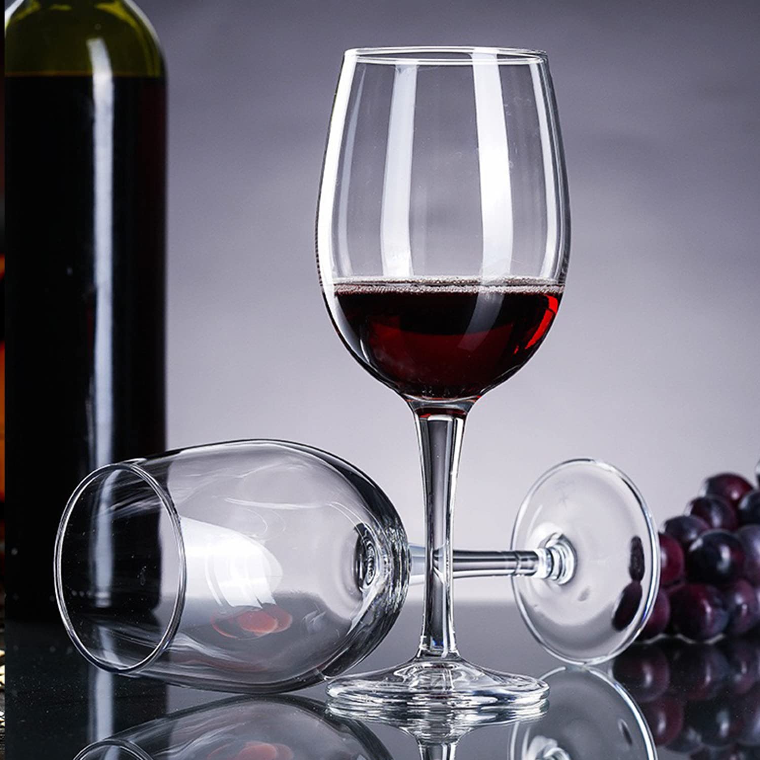 Red Wine Glasses Set - 6 Crystal Glasses -7