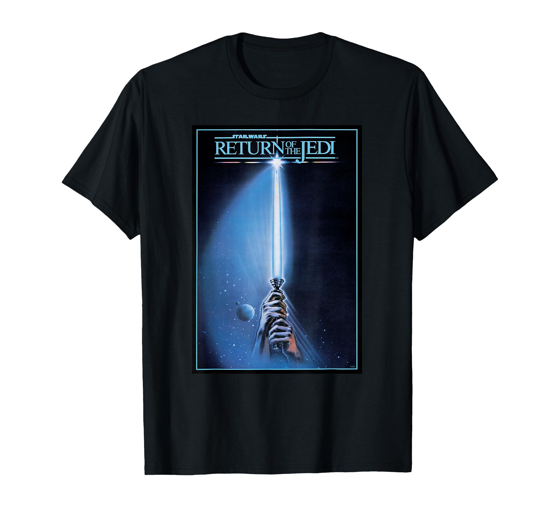 T-shirt Star Wars imprimé affiche rétro sabre laser de collection