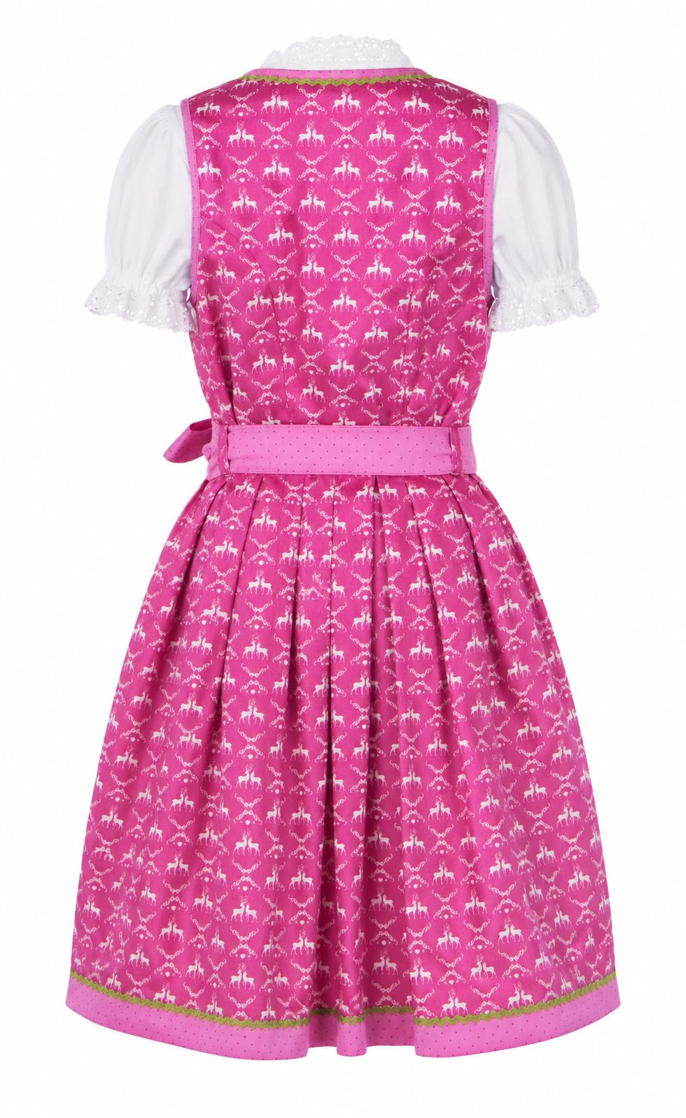 Ramona Lippert® Dziecięca dirndl Lia, różowa – 3-częściowa sukienka ludowa Dirndl dla dziewczynek, Rosa, 146-152