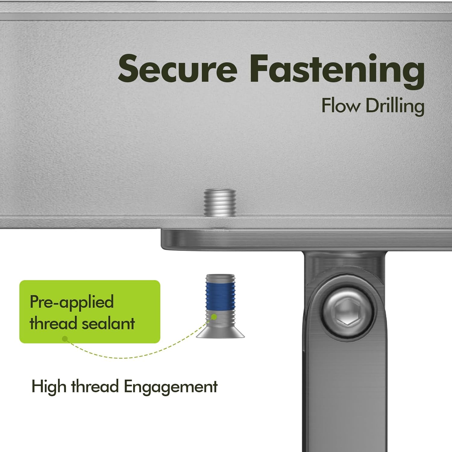 Hand Rails for 1-2 Step, 304 Stainless Steel, 660+ lbs Load Capacity, Square Stair Handrail, Indoor Outdoor Stair Railing Kit for Steps, Seniors Hold Tight Handrail for Porch - 26 inch