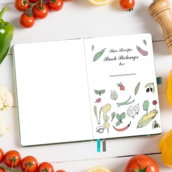 Blank Recipe Book to Write Your Own Recipes – Room for 124 Recipes, Hardcover, 120 Gsm Thick Paper, Family Cookbook Journal Notebook, Size A5(5.4 × 8.5) - Pink